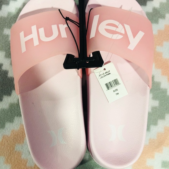 NWT Hurley PINK Jelly Platform Slides - Picture 5 of 8